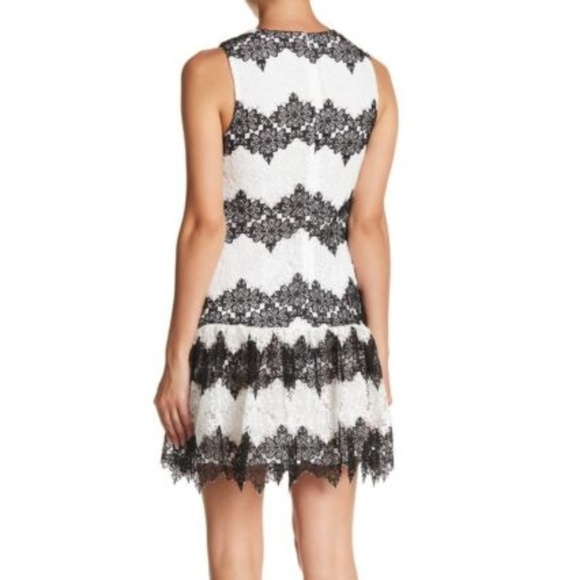 Betsey Johnson Black & White Lace Dress, NWT, 10 - Picture 2 of 10